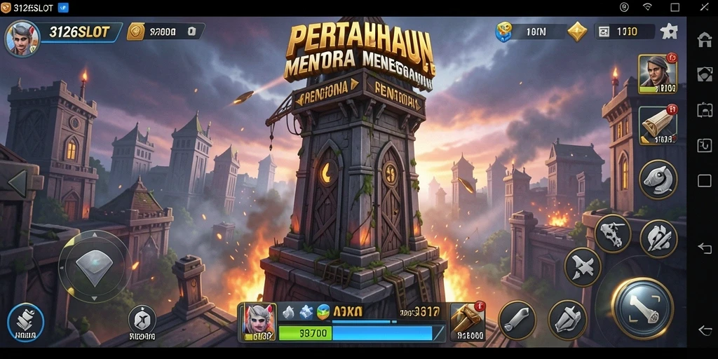 Tangkapan layar menunjukkan aksi intens bermain 3126SLOT Tower Defense.