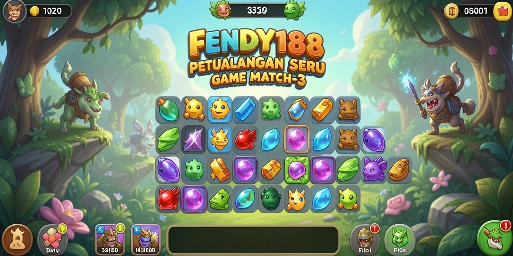 Gameplay FENDY188 yang seru dan penuh warna dalam Match-3.