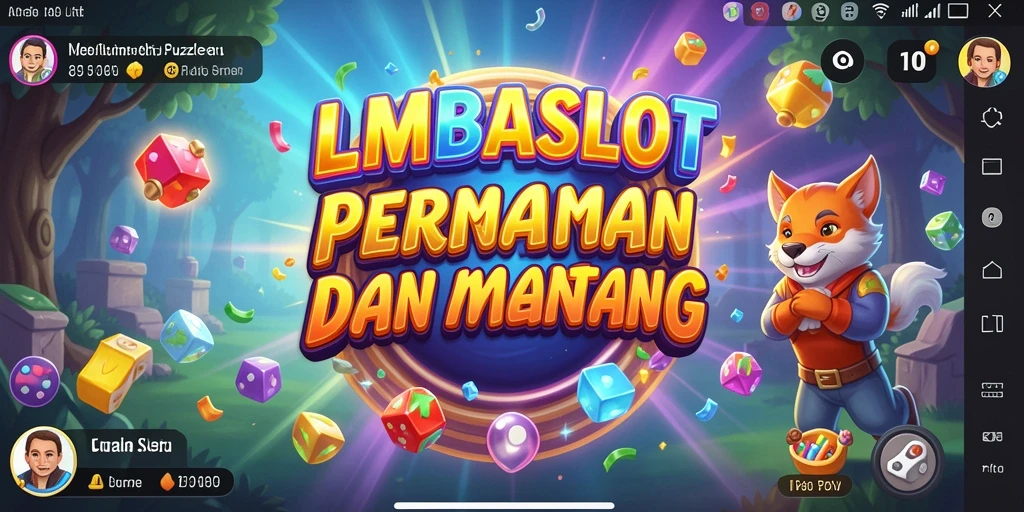 Tampilan gameplay menarik dari LMBASLOT dengan berbagai level puzzle.