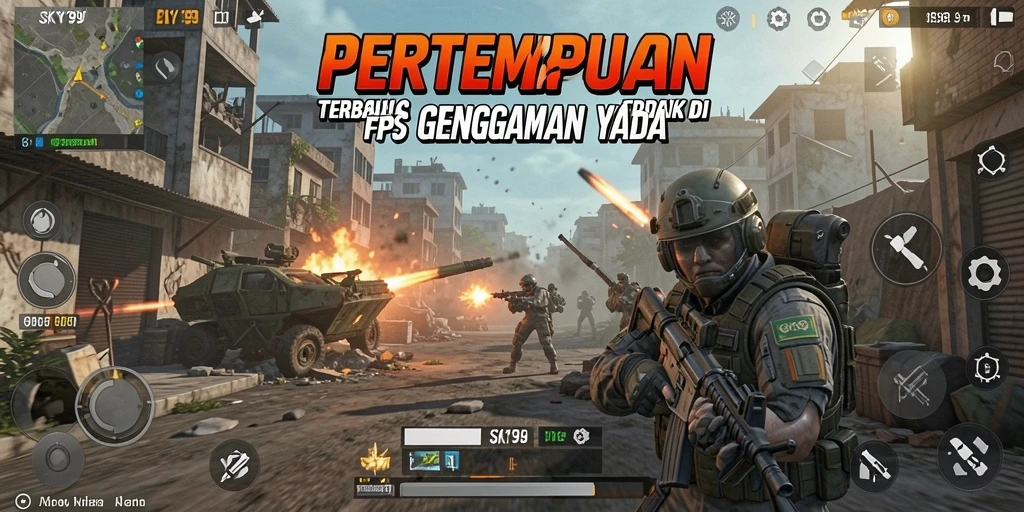 Tangkapan layar menunjukkan aksi mendebarkan dalam <strong>SKY99</strong> di mode FPS.